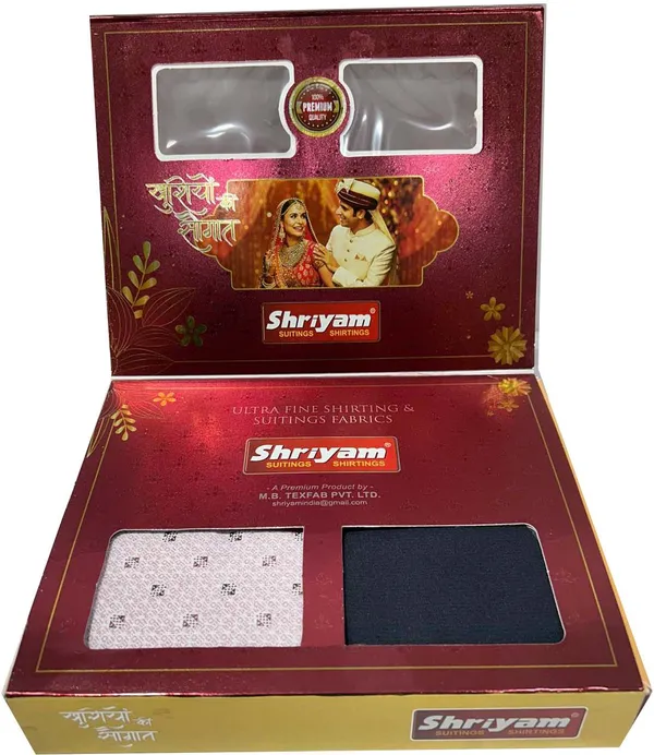 Shriyam_Multicolor_Poly_Cotton_Checkered_Shirt_And_Trouser_Fabric_For_Men