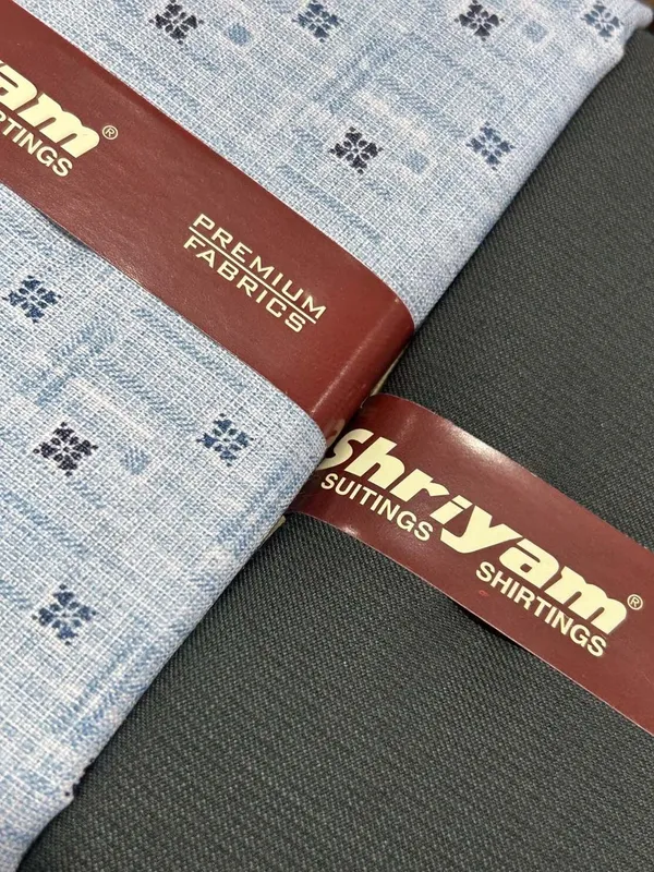 Shriyam_Multicolor_Poly_Cotton_Checkered_Shirt_And_Trouser_Fabric_For_Men
