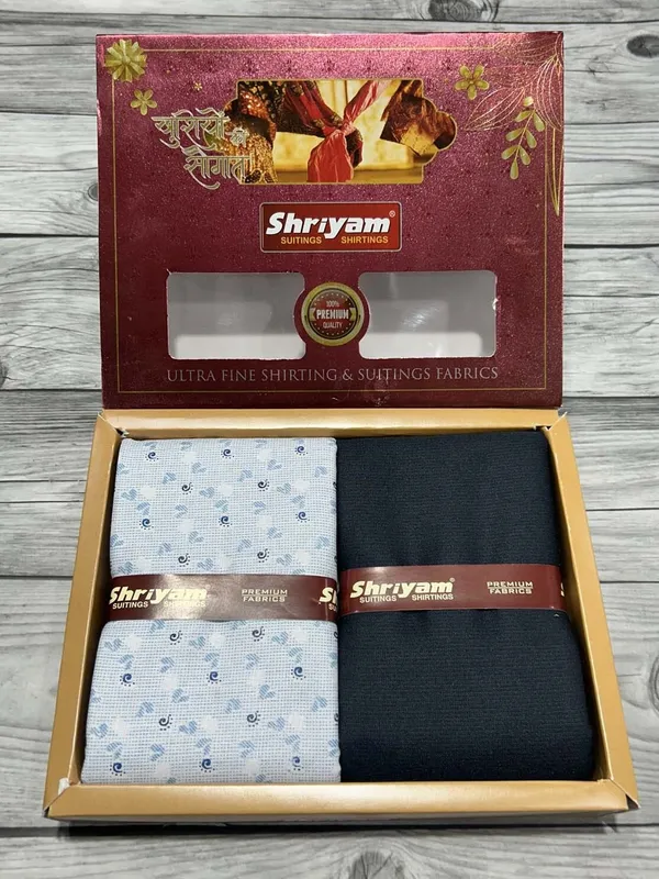 Shriyam_Multicolor_Poly_Cotton_Checkered_Shirt_And_Trouser_Fabric_For_Men
