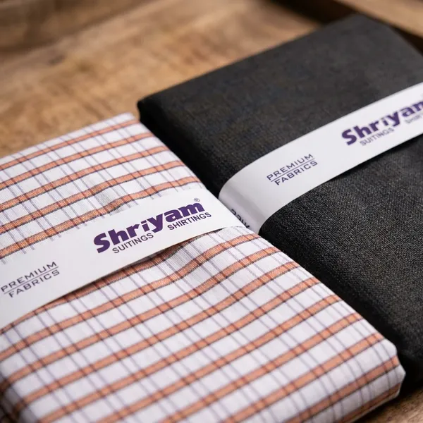 Shriyam_Multicolor_Poly_Cotton_Checkered_Shirt_And_Trouser_Fabric_For_Men