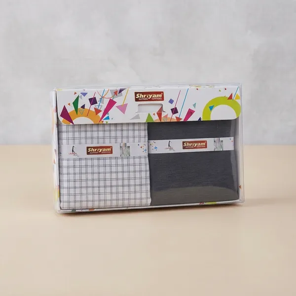 Shriyam_Multicolor_Poly_Cotton_Checkered_Shirt_And_Trouser_Fabric_For_Men