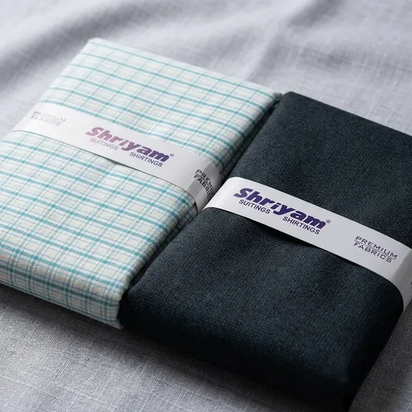Shriyam_Multicolor_Poly_Cotton_Checkered_Shirt_And_Trouser_Fabric_For_Men