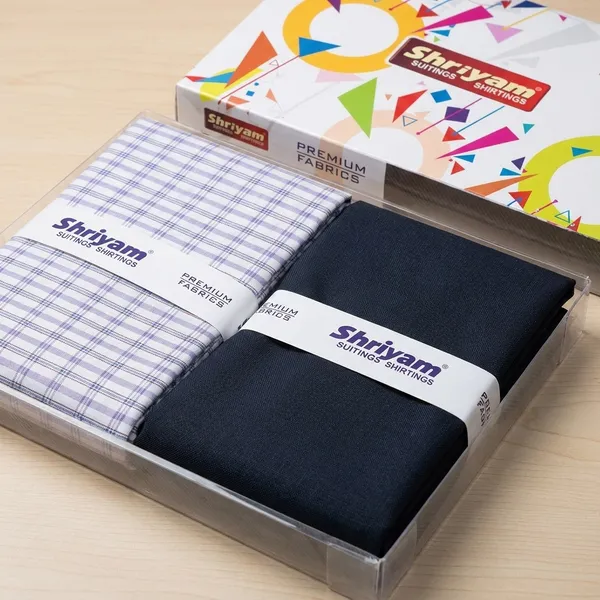 Shriyam_Multicolor_Poly_Cotton_Checkered_Shirt_And_Trouser_Fabric_For_Men
