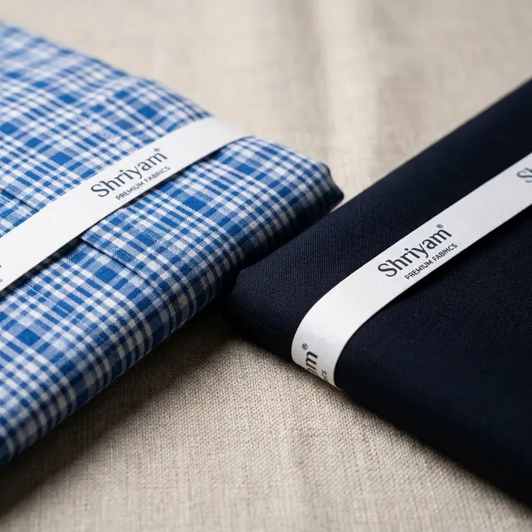 Shriyam_Multicolor_Poly_Cotton_Checkered_Shirt_And_Trouser_Fabric_For_Men