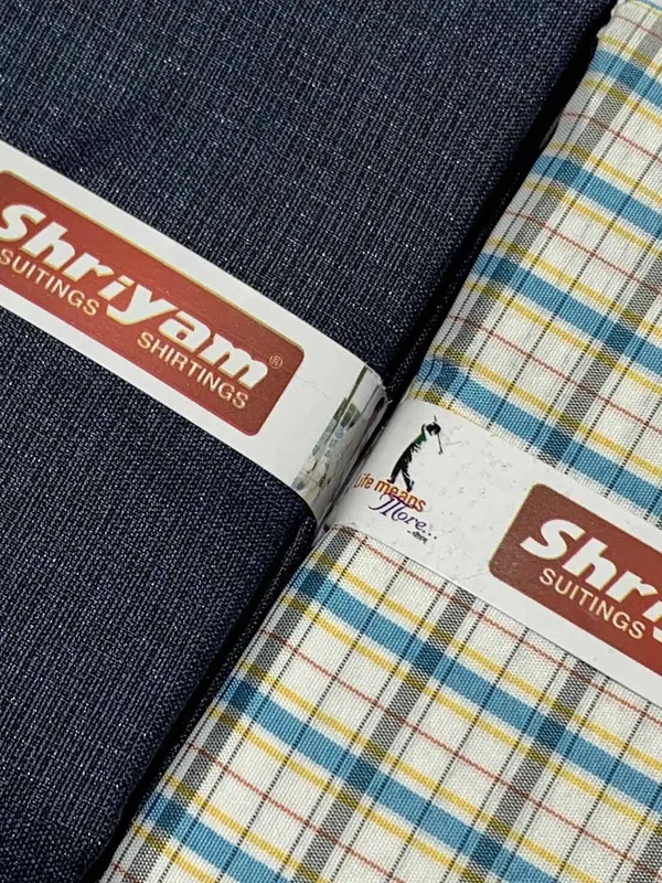 Shriyam_Multicolor_Poly_Cotton_Checkered_Striped_Shirt_And_Trouser_Fabric_For_Men