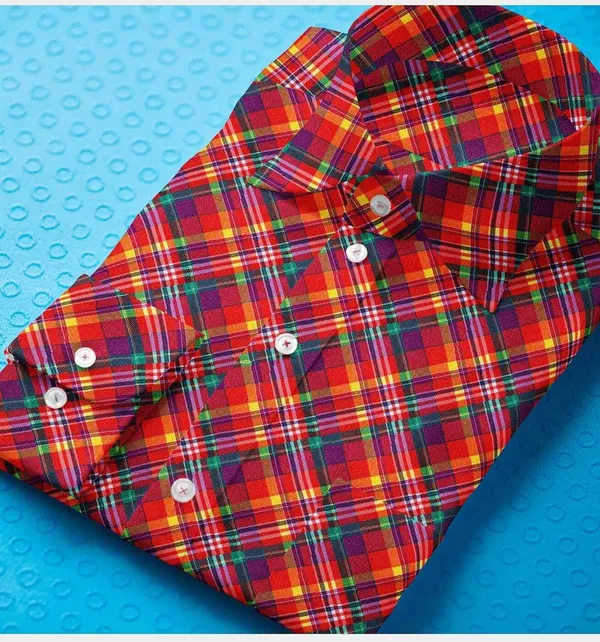 Red_Cotton_Blend_Checkered_Shirt_Formen