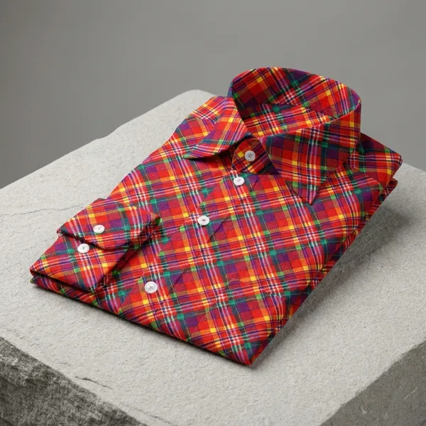 Red_Cotton_Blend_Checkered_Shirt_Formen