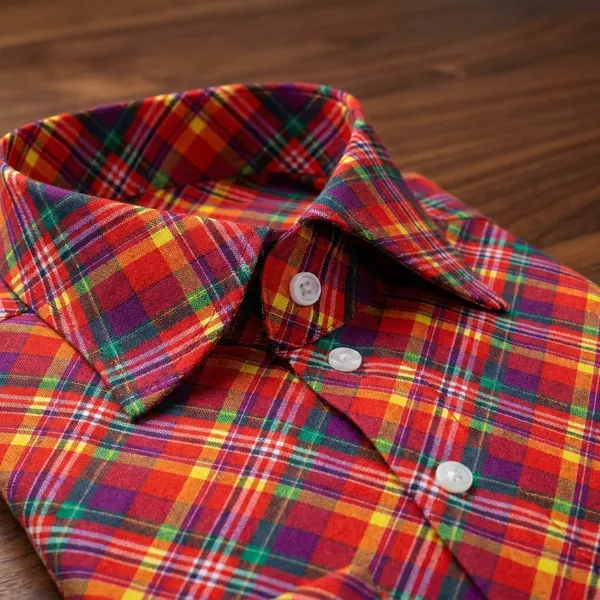 Red_Cotton_Blend_Checkered_Shirt_Formen
