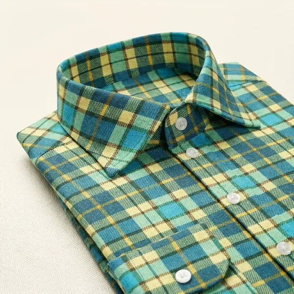 Green_And_Yellow_Cotton_Blend_Digital_Print_Shirt_Formen