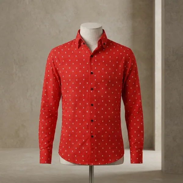 Red_Cotton_Blend_Graphic_Print_Shirt_Formen
