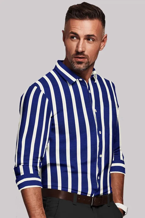 Dark_Blue_And_White_Cotton_Blend_Digital_Print_Shirt_Formen