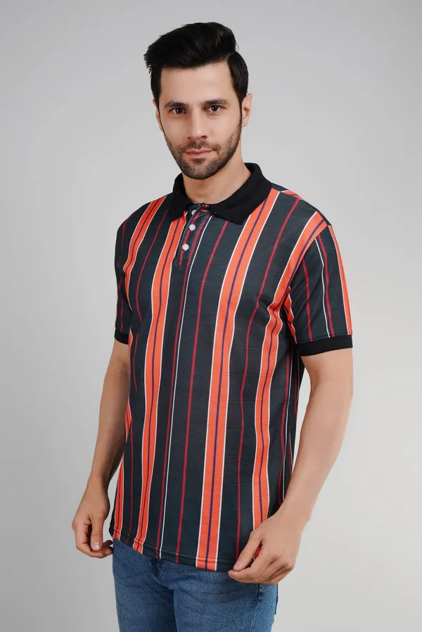 Valencia_Casual_Polo_tshirt_with_bold_vertical_stripes_in_red,_orange,_and_white