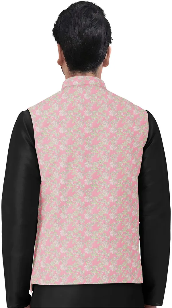 Pink_Jacquard_Printed_Waistcoat_For_Men