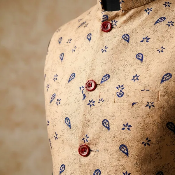 Beige_Jacquard_Printed_Waistcoat_For_Men