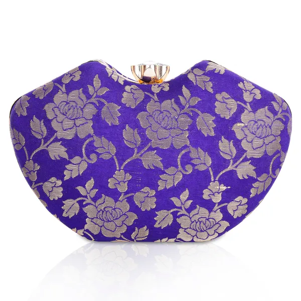 Purple_Banarasi_Jacquard_Clutch_Bag_For_Women