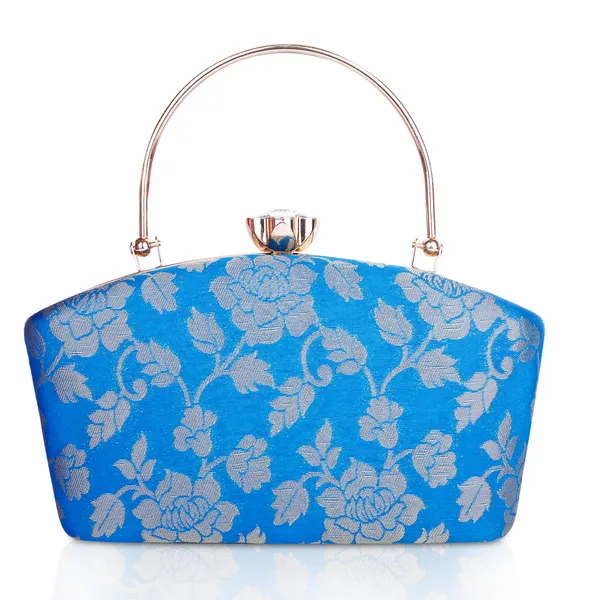 Blue_Banarasi_Jacquard_Clutch_Bag_For_Women