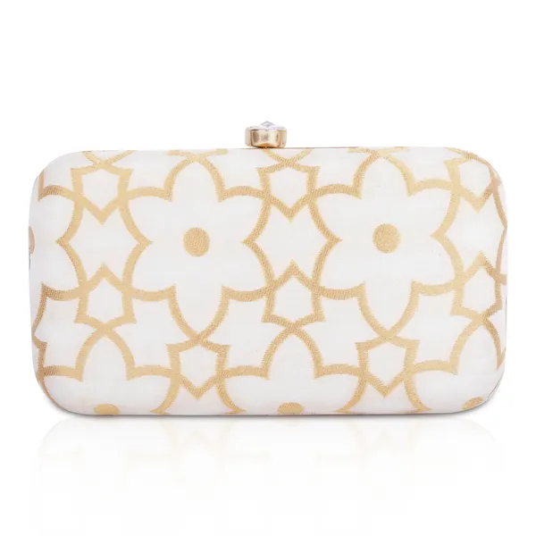 Green_And_White_And_Gold_Banarasi_Jacquard_Clutch_Bag_For_Women_Pack_Of_2