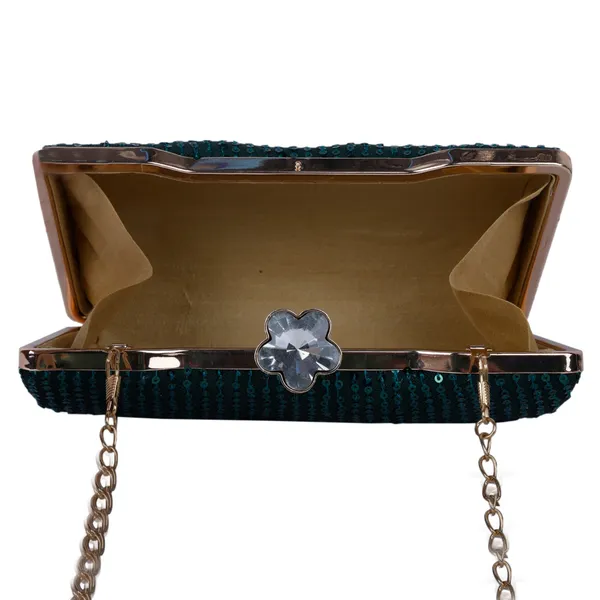 Green_Sequence_Work_Clutch_Bag_For_Women