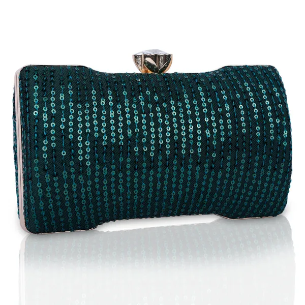 Green_Sequence_Work_Clutch_Bag_For_Women