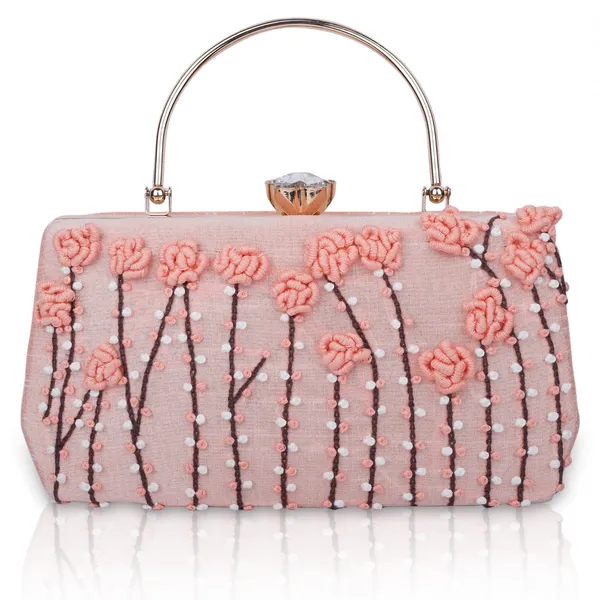 Pink_Hand_Embroidered_Clutch_Bag_For_Women