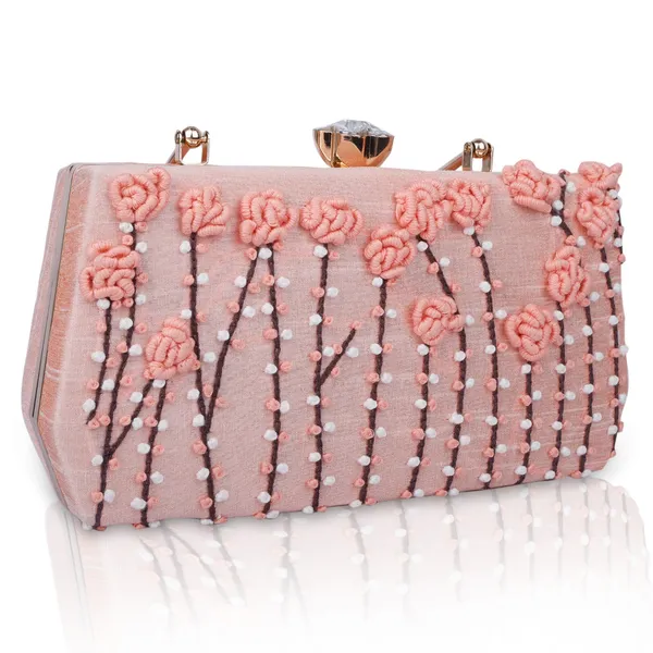 Pink_Hand_Embroidered_Clutch_Bag_For_Women