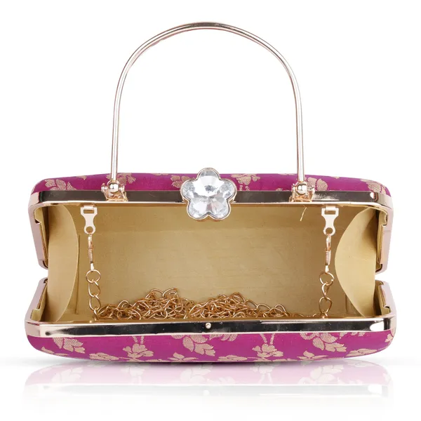Pink_Banarasi_Jacquard_Clutch_Bag_For_Women