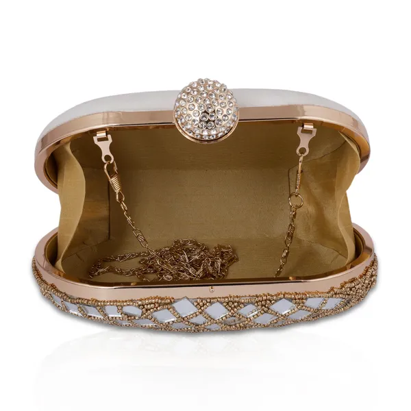 Gold_Velvet_With_Stone_Work_Clutch_Bag_For_Women