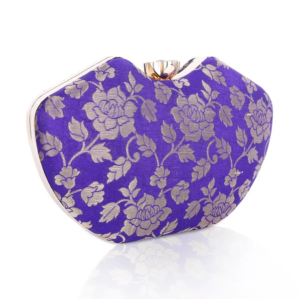 Purple_Banarasi_Jacquard_Clutch_Bag_For_Women
