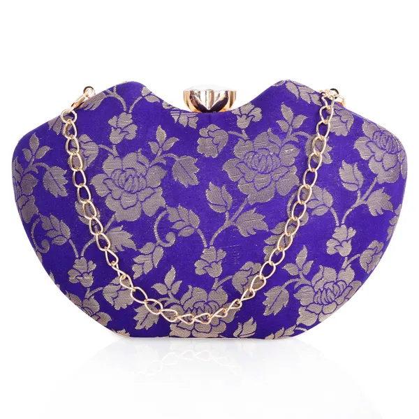 Purple_Banarasi_Jacquard_Clutch_Bag_For_Women