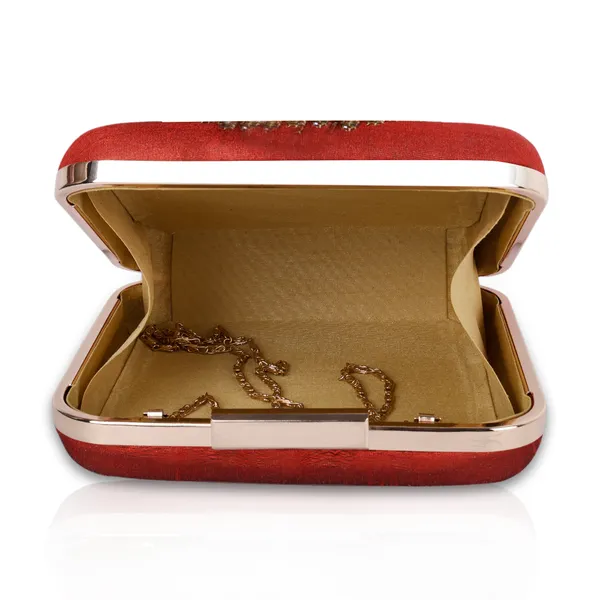 Red_Raw_Silk_Clutch_Bag_For_Women