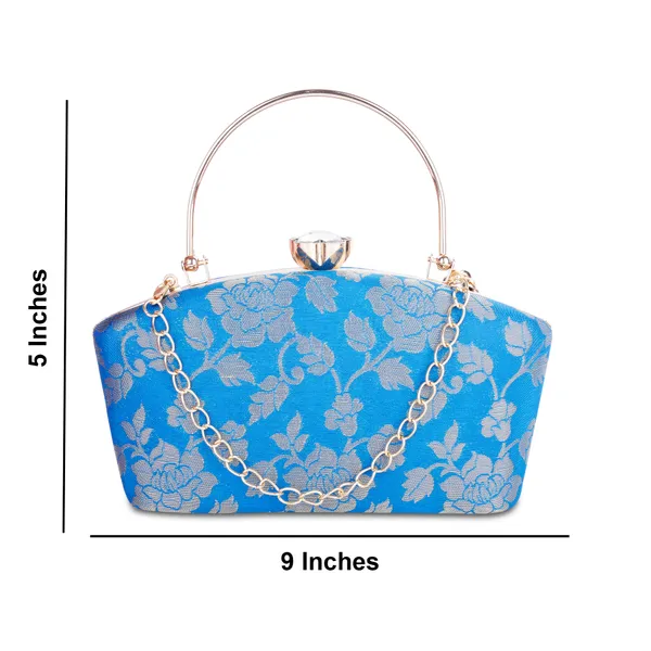 Blue_Banarasi_Jacquard_Clutch_Bag_For_Women