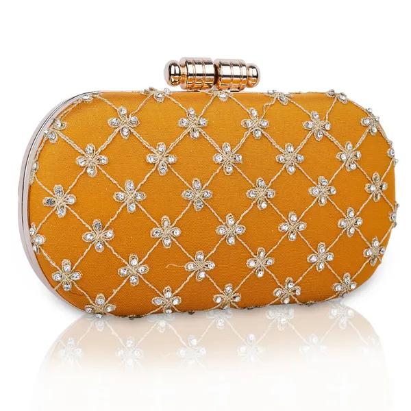 Yellow_Oval_Shaped_Clutch_Bag_For_Women