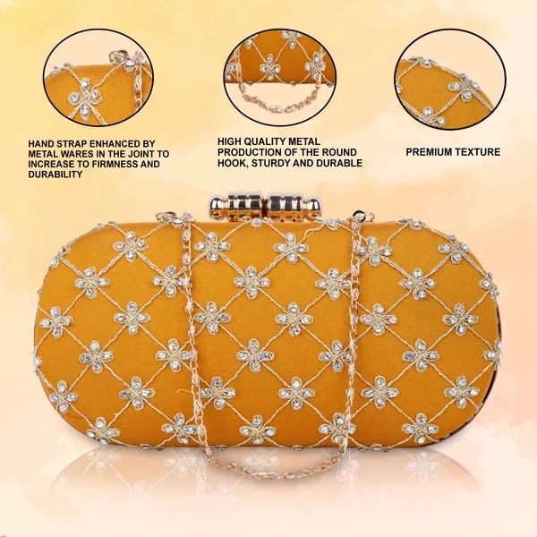 Yellow_Oval_Shaped_Clutch_Bag_For_Women