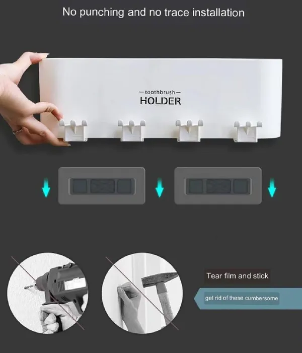 White_Premium_Plastic_Bathroom_Organizer_For_Bathroom_With_4_Mouthwash_Cups_4_Cup