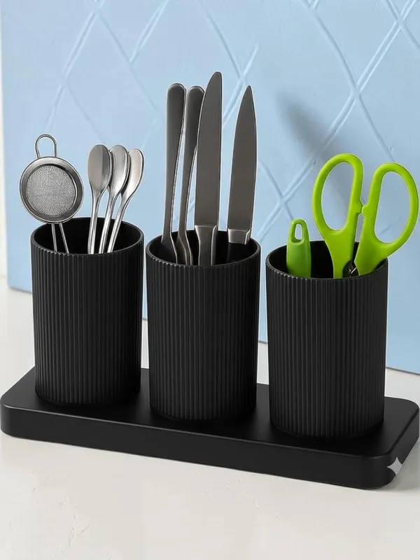 Black_Premium_Plastic_Kitchen_Cutlery_Holder_For_Kitchen