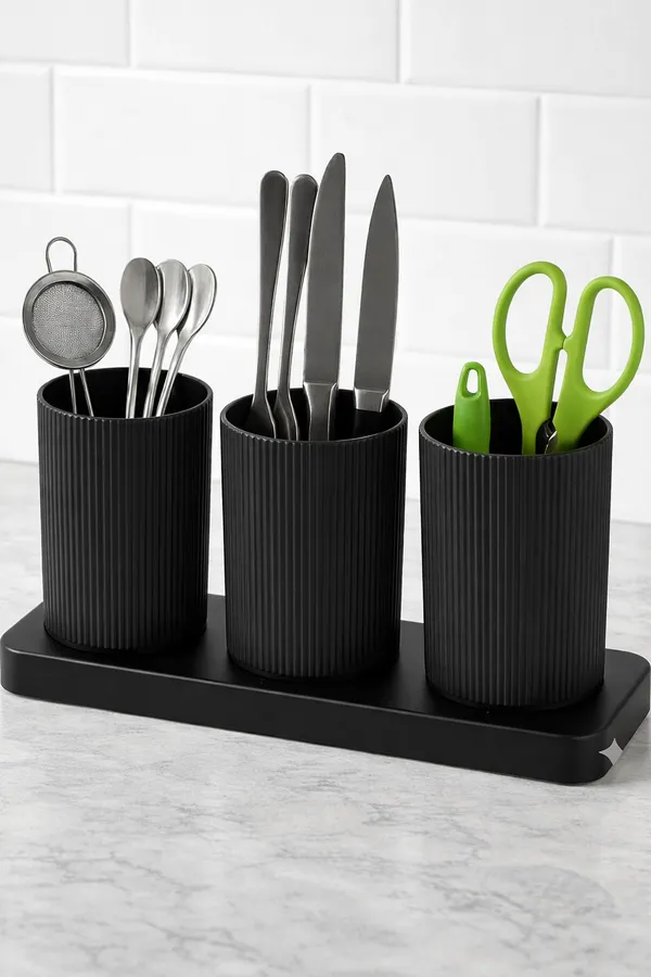 Black_Premium_Plastic_Kitchen_Cutlery_Holder_For_Kitchen