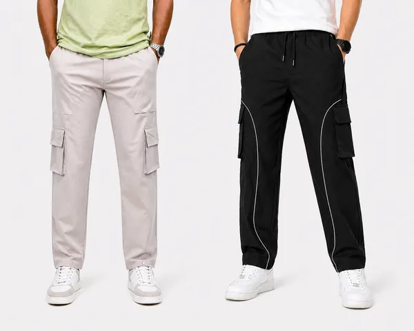 Men_Cargo_Pant_Open_Bottom__Straight_Fit_Light_Grey_And_Black_Cargo_Pant_With_White_Piping_Detail_Pack_Of_2