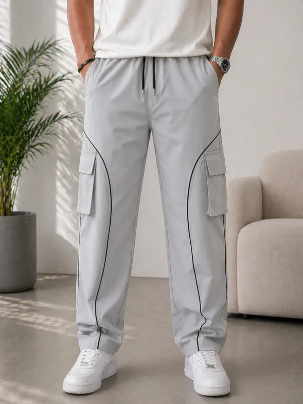 Men_Light_Grey_Cargo_Pant_With_Black_Piping_And_Flap_Pockets
