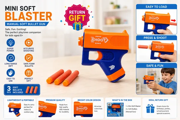 Toy_Foam_Dart_Blaster_Pistol_Gun_With_3_Soft_Darts_Blue_And_Orange_With_2_Pcs_Robot_Pull_Back_Set