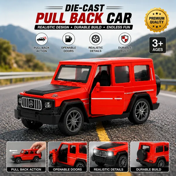 Diecast_Model_Car_Mercedes_Benz_G_Class_Suv_Orange_With_Openable_Doors