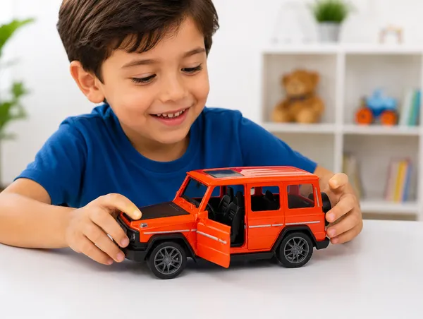 Diecast_Model_Car_Mercedes_Benz_G_Class_Suv_Orange_With_Openable_Doors