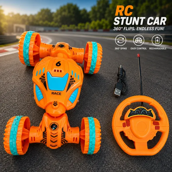 Remote_Control_Stunt_Racing_Car_With_Steering_Wheel_Controller_Orange_Tiger_Design