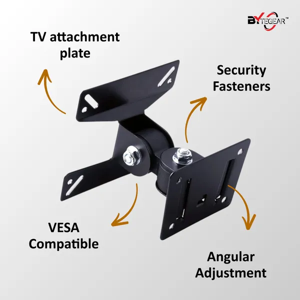 Bytegear_Tv/Monitor_Stand_Universal_Slim_Tilt_And_Swivel_Full_Motion_Tv_Wall_Mount_Bracket_For_14-26_Inch_Pc_Monitor_Tft_Lcd_Led_Plasma_Oled_Flat_Curved_Screen_Tvs_Pack_Of_2