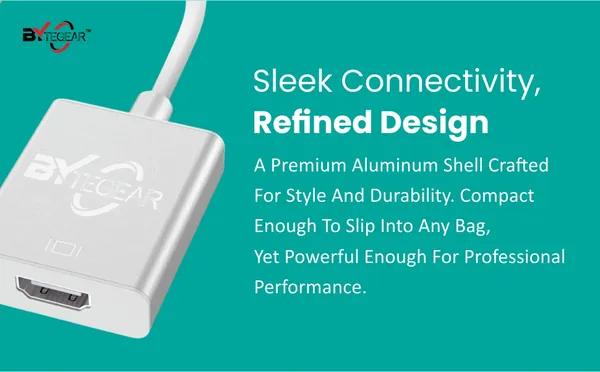 Bytegear_Usb-C_To_Hdmi_Adapter_-_1080P_Full_Hd,_Supports_Resolutions_Up_To_1920X1200,_Aluminum_Housing,_Plug_And_Play,_Compatible_With_Macbook_Pro,_Ipad_Pro,_Chromebook,_And_More_Cnv003