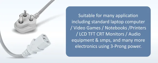 ByteGear_Desktop_Power_Cord,_3_Pin_Plug_Computer_Cable_Wire,_Monitor_Power_Cable,_Printer_Cable,_Desktop_Accessories,_Adaptor_Power_Cable_And_Pc_Power_Cord_For_Home,_Office_And_Institutions_-_Universal_Compatibility_(Grey)
