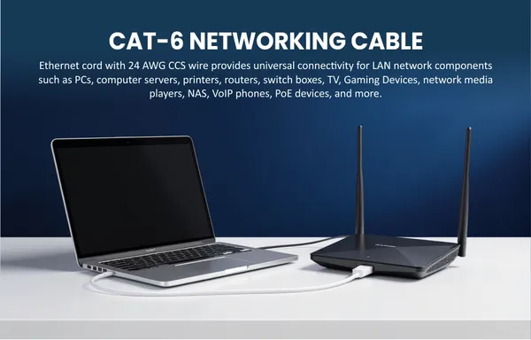 Bytegear_Cat6_Ethernet_Cable,_High_Speed_550Mhz_/_10_Gigabit_Speed_Utp_Lan_Cable,_Network_Cable_Internet_Cable_Rj45_Cable_Lan_Wire,_Patch_Computer_Cord_Gigabit_Category_6_Wires_For_Modem,_Router