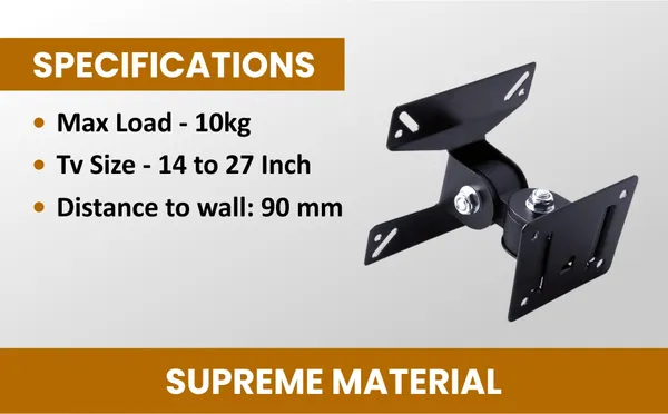 Bytegear_Tv/Monitor_Stand_Universal_Slim_Tilt_And_Swivel_Full_Motion_Tv_Wall_Mount_Bracket_For_14-26_Inch_Pc_Monitor_Tft_Lcd_Led_Plasma_Oled_Flat_Curved_Screen_Tvs_Pack_Of_2