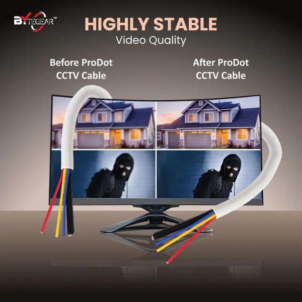 Bytegear_3+1_Cctv_Cable_|_Regular_80_Yard_Standard_Length_|_Solid_Bare_Copper_Conductor_|_Hdpe_Insulation_|_Al-Mylar_Shielded_|_High_Durability_White_Cable
