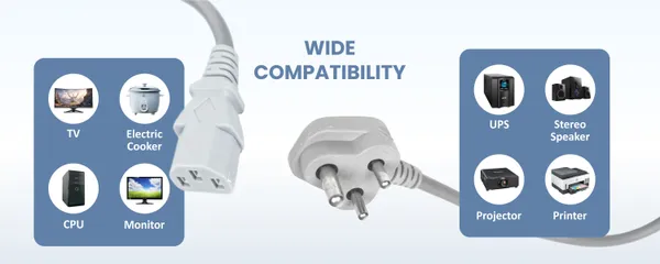 ByteGear_Desktop_Power_Cord,_3_Pin_Plug_Computer_Cable_Wire,_Monitor_Power_Cable,_Printer_Cable,_Desktop_Accessories,_Adaptor_Power_Cable_And_Pc_Power_Cord_For_Home,_Office_And_Institutions_-_Universal_Compatibility_(Grey)