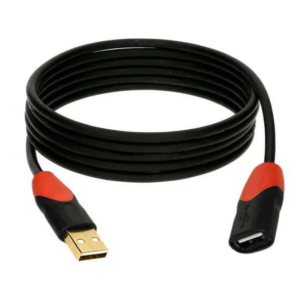 Bytegear_Usb_3.0_Male_To_Female_Extension_Cable_High_Speed_5Gbps_Data_Transfer_For_Keyboard,Mouse,Flash_Drive,_Hard_Drive,_Printer_And_More_To_Enhanced_Connectivity_Extender_Black_Pack_Of_2